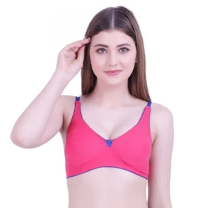 Women's Cotton Bra (Material: Cotton, (Color: Pink)