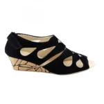 Women's Fashion Velvet Sandals (Color:Black, Material:Velvet)