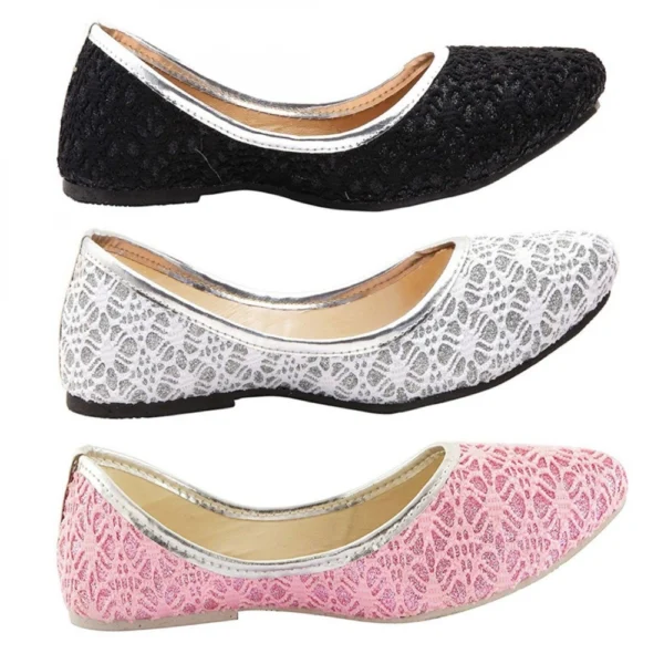 Pack Of_3 Women's Fashion Synthetic Sandals (Color:Multi Color, Material:Synthetic)
