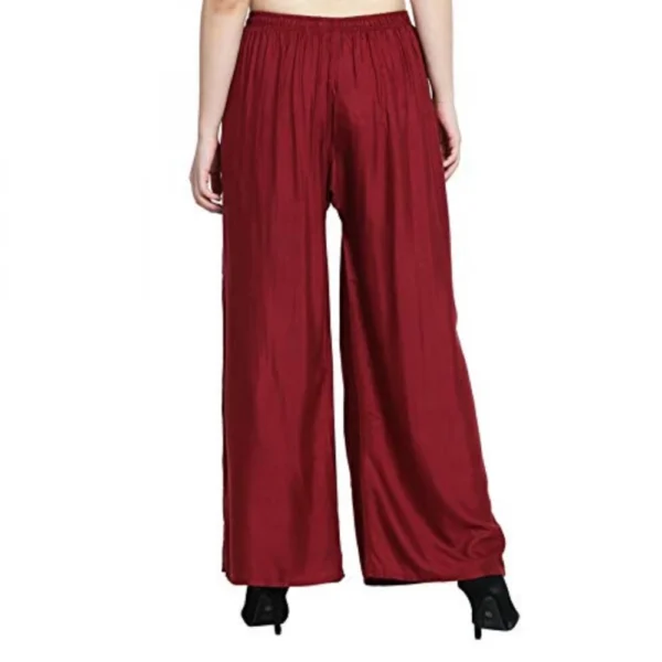 Women's Rayon Palazzo (Color:Maroon)