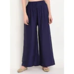 Women's Rayon Palazzo (Color:Navy Blue)