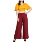 Women's Rayon Palazzo (Color:Maroon)