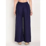 Women's Rayon Palazzo (Color:Navy Blue)