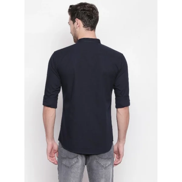 Men's Cotton Casual Shirt (Material: Cotton, (Color:Navy Blue)