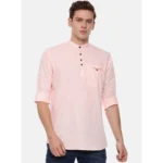 Men's Cotton Slim Fit Casual Shirt (Material: Cotton, (Color:Pink)