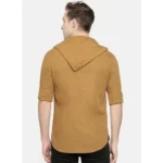 Men's Cotton Casual Short Cross Kurta Shirt (Material: Cotton, (Color:Cream)