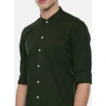 Men's Cotton Slim Fit Casual Shirt (Material: Cotton, (Color:Green)
