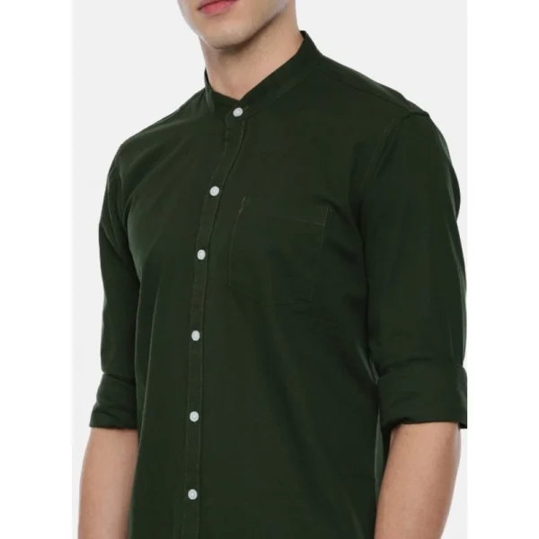 Men's Cotton Slim Fit Casual Shirt (Material: Cotton, (Color:Green)