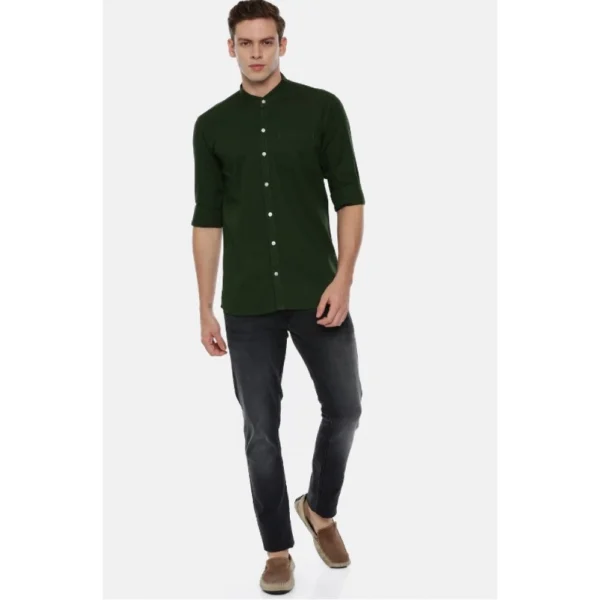 Men's Cotton Slim Fit Casual Shirt (Material: Cotton, (Color:Green)