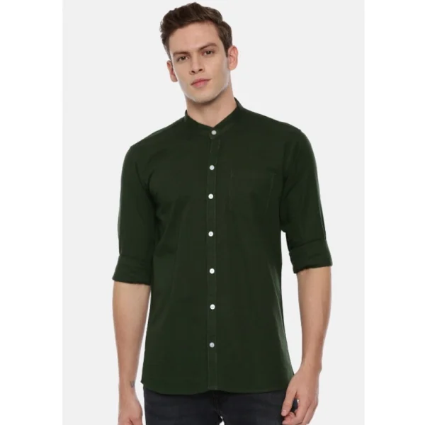 Men's Cotton Slim Fit Casual Shirt (Material: Cotton, (Color:Green)