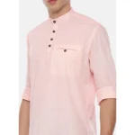Men's Cotton Slim Fit Casual Shirt (Material: Cotton, (Color:Pink)