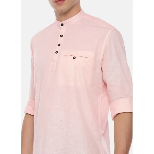 Men's Cotton Slim Fit Casual Shirt (Material: Cotton, (Color:Pink)