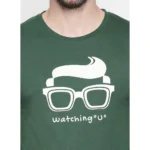 Men's Cotton Slim Fit Half Sleeve T-Shirt (Material: Cotton, (Color:Green)