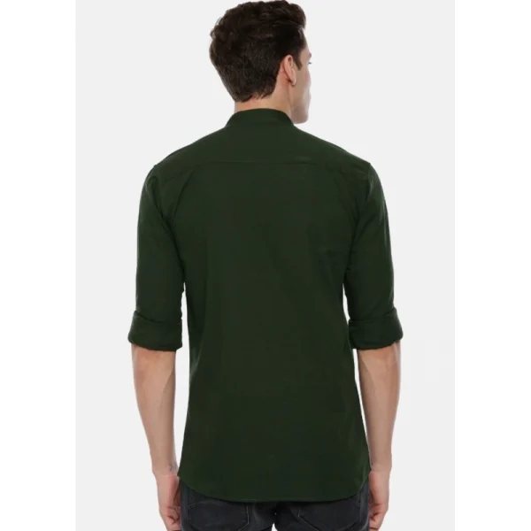 Men's Cotton Slim Fit Casual Shirt (Material: Cotton, (Color:Green)