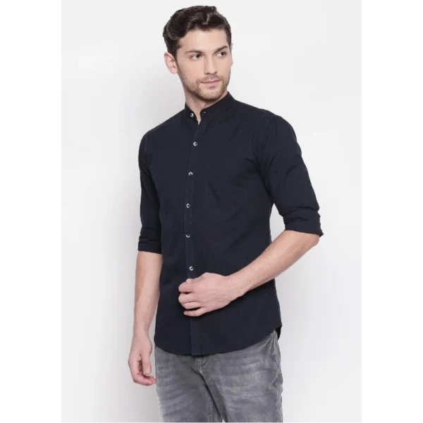 Men's Cotton Casual Shirt (Material: Cotton, (Color:Navy Blue)