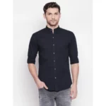 Men's Cotton Casual Shirt (Material: Cotton, (Color:Navy Blue)