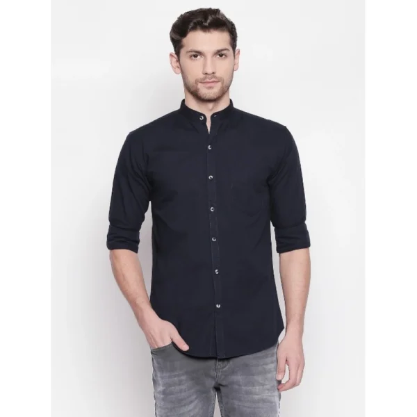 Men's Cotton Casual Shirt (Material: Cotton, (Color:Navy Blue)