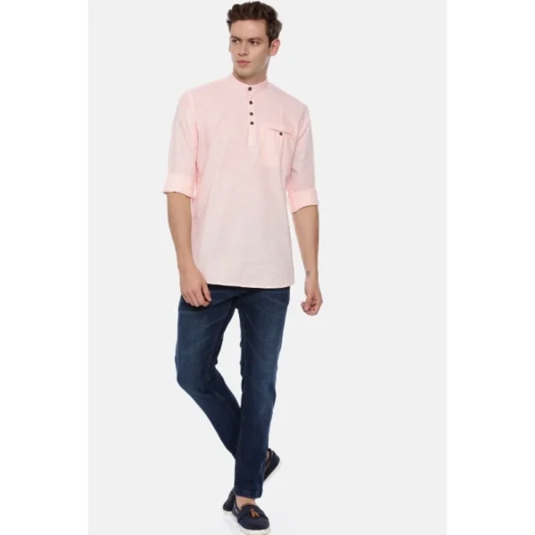 Men's Cotton Slim Fit Casual Shirt (Material: Cotton, (Color:Pink)