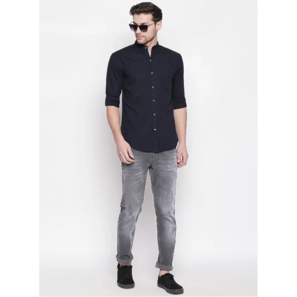Men's Cotton Casual Shirt (Material: Cotton, (Color:Navy Blue)