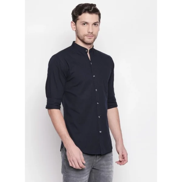 Men's Cotton Casual Shirt (Material: Cotton, (Color:Navy Blue)