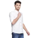 Men's Cotton Slim Fit Casual Shirt (Material: Cotton, (Color:White)