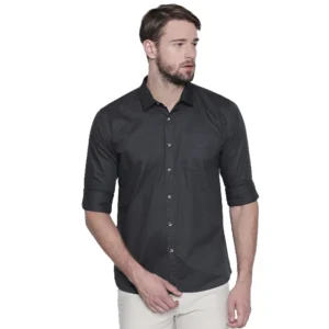 Men's Cotton Slim Fit Casual Shirt (Material: Cotton, (Color:Grey)