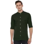Men's Cotton Slim Fit Casual Shirt (Material: Cotton, (Color:Green)
