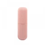 Generic Pack Of_3 Capsule Shaped Travel Storage Bottle Anti Bacterial Toothbrush Storage Organizer (Color: Assorted)