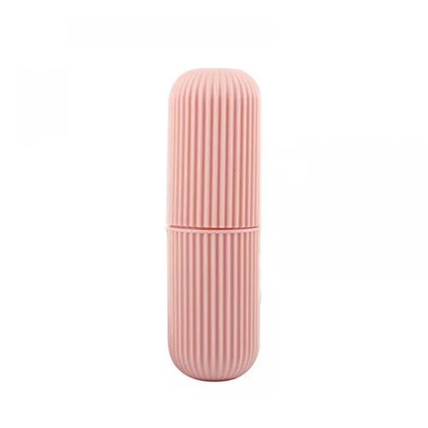 Generic Pack Of_3 Capsule Shaped Travel Storage Bottle Anti Bacterial Toothbrush Storage Organizer (Color: Assorted)