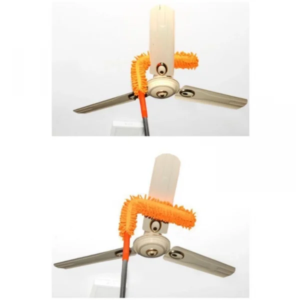 Generic Microfiber Duster for Cleaning Brush with Extendable Rod Dust Cleaner for Fan (Color: Assorted)