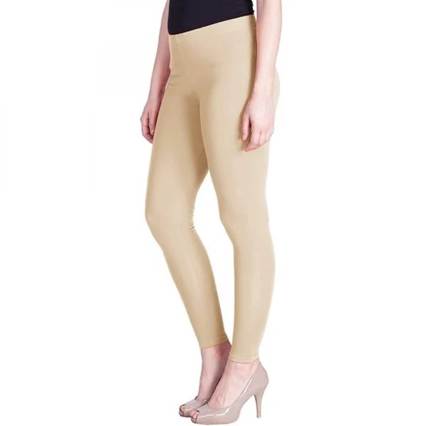 Women's Cotton Leggings (Color:Pale)