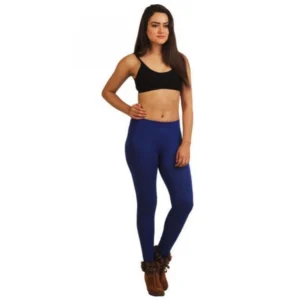 Women's Cotton Leggings (Color:Ink Blue)