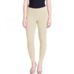 Women's Cotton Leggings (Color:Cream )