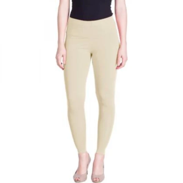 Women's Cotton Leggings (Color:Cream )