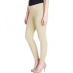 Women's Cotton Leggings (Color:Cream )
