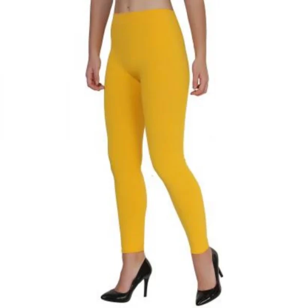 Women's Cotton Leggings (Color:yellow)