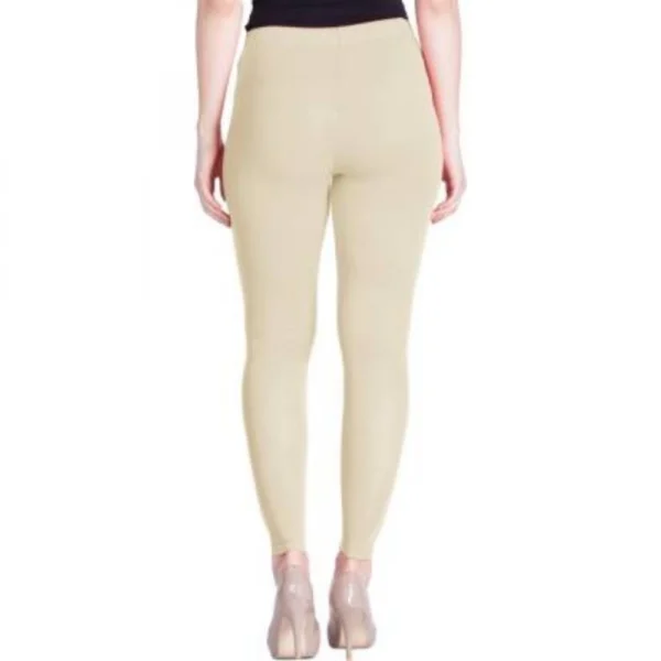 Women's Cotton Leggings (Color:Cream )