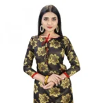 Banarasi Silk Unstitched Salwar-Suit Material Premium Quality With Dupatta (Color: Black)