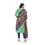 Banarasi Silk Unstitched Salwar-Suit Material Premium Quality With Dupatta (Color: Green)