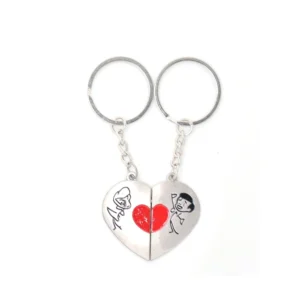 Generic Young Couple with heartin silver Magnetic Key Chain (Color: Assorted)