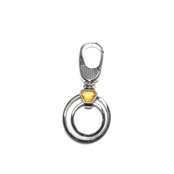 Pack of 5_Generic Stainless Steel Double Key Chain (Color: Assorted)