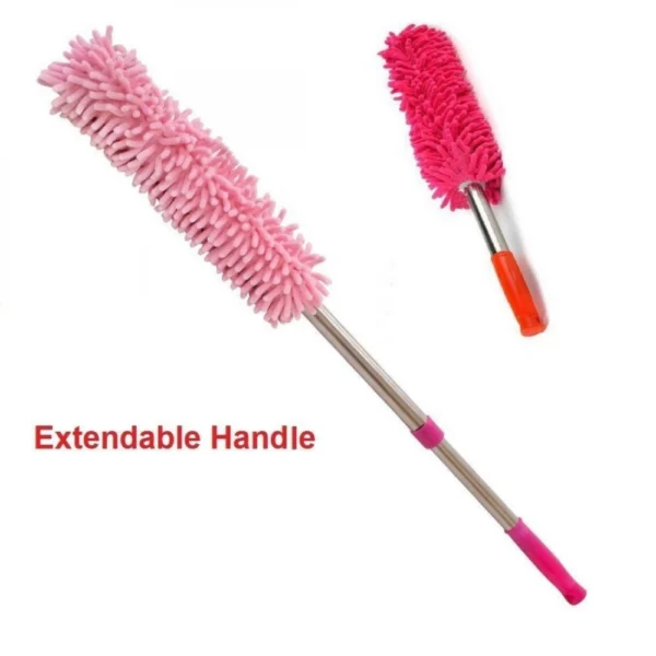 Generic Multipurpose Microfiber Cleaning Duster With Extendable Telescopic Wall Hanging Handle (Color: Assorted)