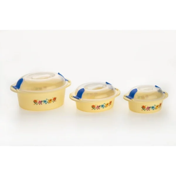 Generic_3Pieces Set Hot And Fresh Insulated Plastic Casserole (Color: Assorted)