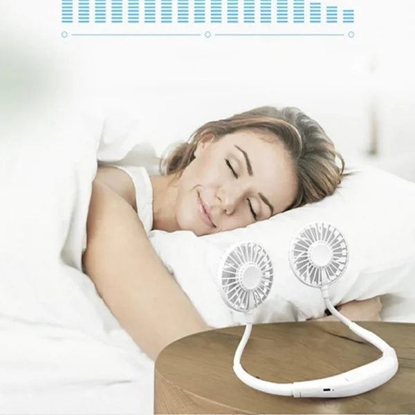Generic Portable Fan Neck Fan Hands Free Personal Fan (Color: Assorted)