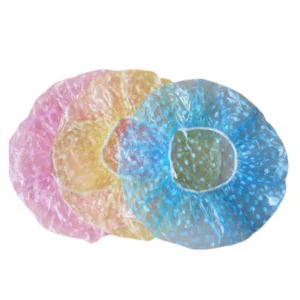 Generic Pack Of_2_3 Pieces Set Caps Beautiful Dots Printing Lightweight Colorful Disposable Shower Cap (Color:Assorted)
