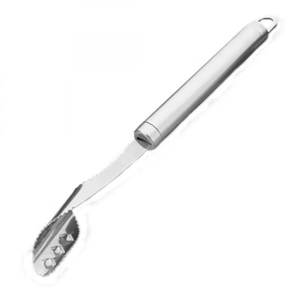 Generic Pack Of_2 Stainless Steel Chili Corer Peppers Seed Remover Knife With Serrated Edge Barbecue Tools (Color:Assorted)