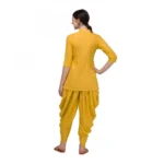 Women's Rayon Kurta Set With Bottom (Color:Gold, Material:Rayon)