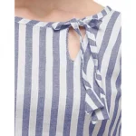 Women's Cotton Kurta Set With Bottom (Color:Blue, Material:Cotton)