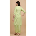 Women's Rayon Kurta Set With Bottom (Color:LPista, Material:Rayon)
