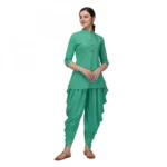 Women's Rayon Kurta Set With Bottom (Color:RAMA, Material:Rayon)